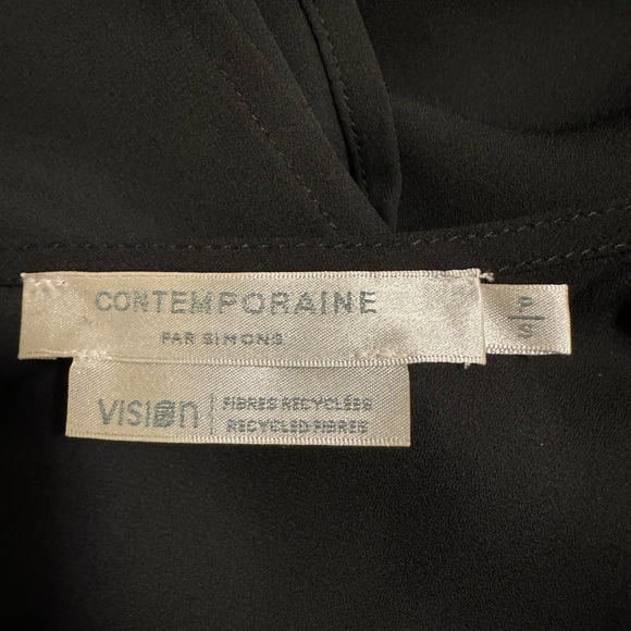 Simons Contemporaine Crepe Sleeveless Tunic Black Size Small - Picture 7 of 7